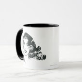 Supergirl Black and White Zeichn 2 Tasse (Vorderseite Links)