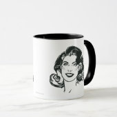 Supergirl Black and White Zeichn 2 Tasse (VorderseiteRechts)