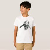 Supergirl Black and White Zeichnend 1 T-Shirt (Vorne ganz)