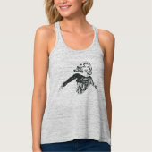 Supergirl Black and White Zeichnend 1 Tank Top (Vorderseite)