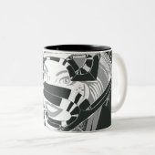 Supergirl Black and White Zweifarbige Tasse (VorderseiteRechts)