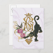 Supergirl Black Panther Postkarte (Vorne/Hinten)