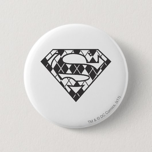 Supergirl Black Raute Logo Button (Vorderseite)