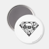 Supergirl Black Raute Logo Magnet (Vorderseite/Rückseite)