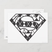Supergirl Black Raute Logo Postkarte (Vorne/Hinten)