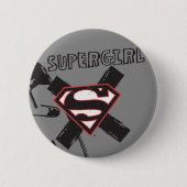 Supergirl Black Safety Buttone Button (Vorderseite)