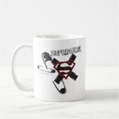 Supergirl Black Safety Buttone Kaffeetasse (Links)