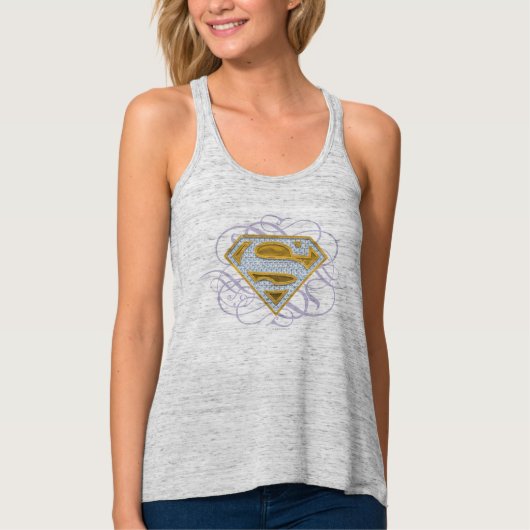 Supergirl Blau Jewels 2 Tank Top (Vorderseite)