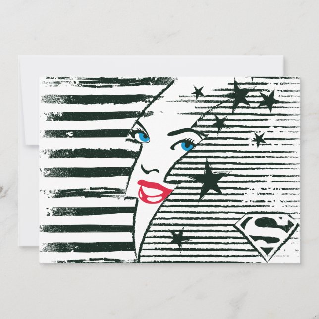Supergirl Blitz mit Gesicht (Vorderseite)