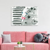 Supergirl Blitz mit Gesicht Leinwanddruck (Insitu (Wohnzimmer))