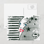 Supergirl Blitz mit Gesicht Postkarte (Vorne/Hinten)