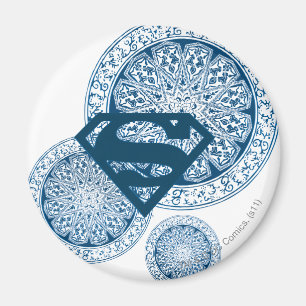 Supergirl Blue Circle Design Magnet