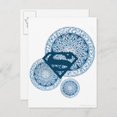 Supergirl Blue Circle Design Postkarte (Vorne/Hinten)