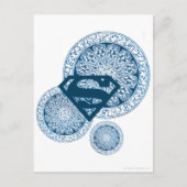 Supergirl Blue Circle Design Postkarte (Vorderseite)