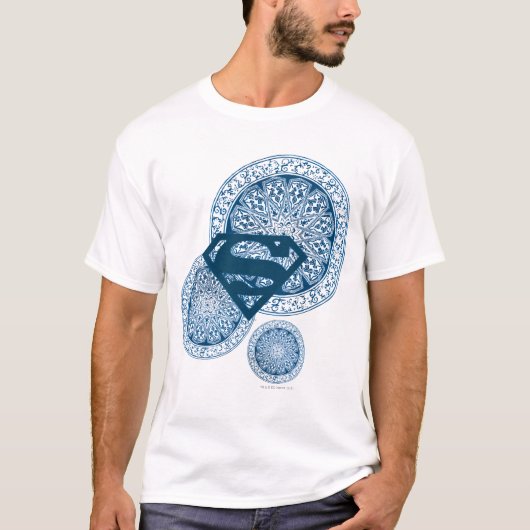 Supergirl Blue Circle Design T-Shirt (Vorderseite)