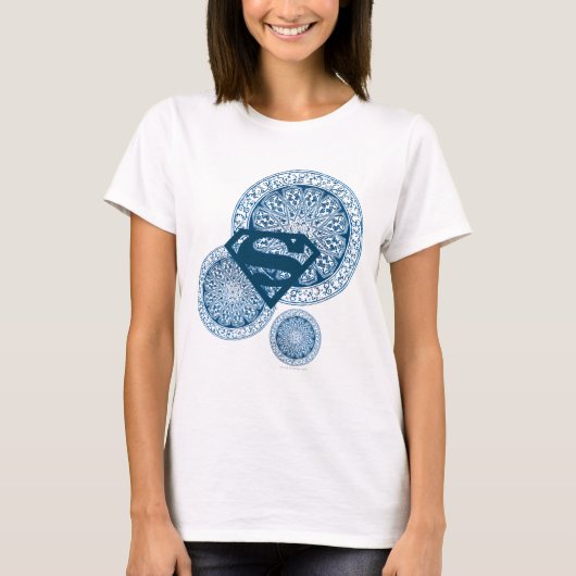 Supergirl Blue Circle Design T-Shirt (Vorderseite)