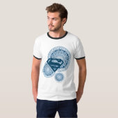 Supergirl Blue Circle Design T-Shirt (Vorne ganz)