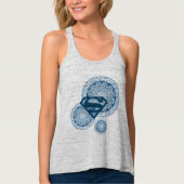 Supergirl Blue Circle Design Tank Top (Vorderseite)