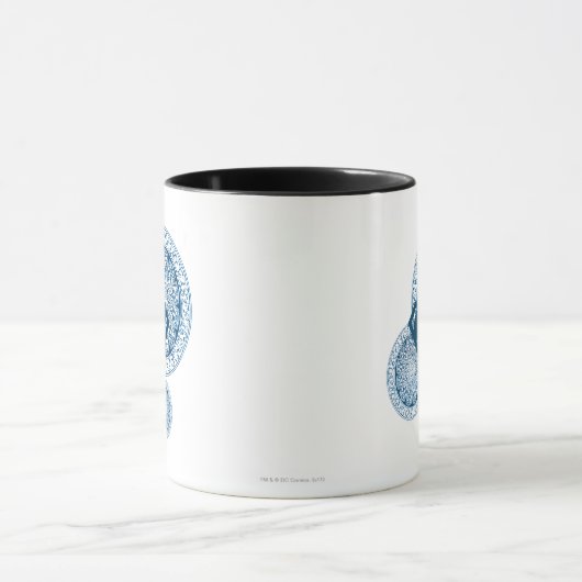 Supergirl Blue Circle Design Tasse (Zentrum)