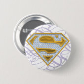 Supergirl Blue Jewels 2 Button (Vorne & Hinten)