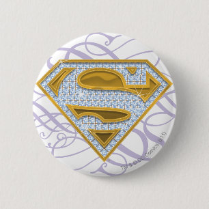 Supergirl Blue Jewels 2 Button
