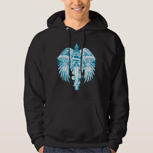 Supergirl Blue Wings Hoodie (Vorderseite)