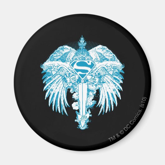 Supergirl Blue Wings Magnet (Vorne)