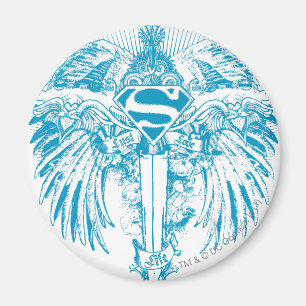 Supergirl Blue Wings Magnet