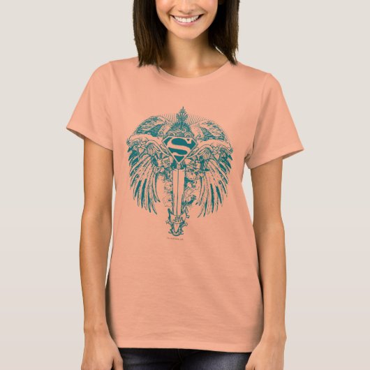 Supergirl Blue Wings T-Shirt (Vorderseite)