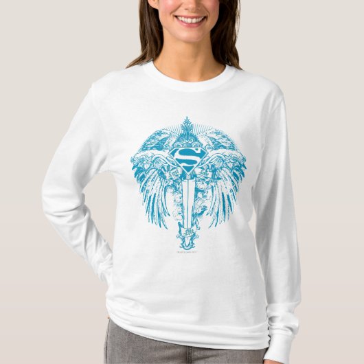 Supergirl Blue Wings T-Shirt (Vorderseite)