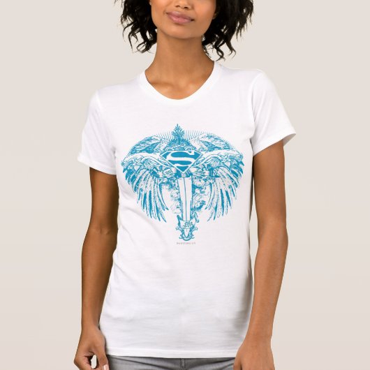 Supergirl Blue Wings T-Shirt (Vorderseite)