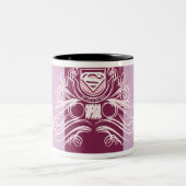 Supergirl Blüh Design Zweifarbige Tasse (Mittel)