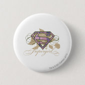 Supergirl-Blume Button (Vorderseite)