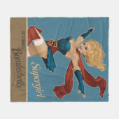Supergirl Bombshell Fleecedecke (Vorderseite (Horizontal))