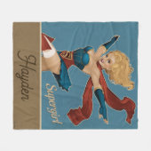 Supergirl Bombshell Fleecedecke (Vorderseite (Horizontal))