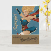 Supergirl Bombshell Karte (Gelbe Blume)