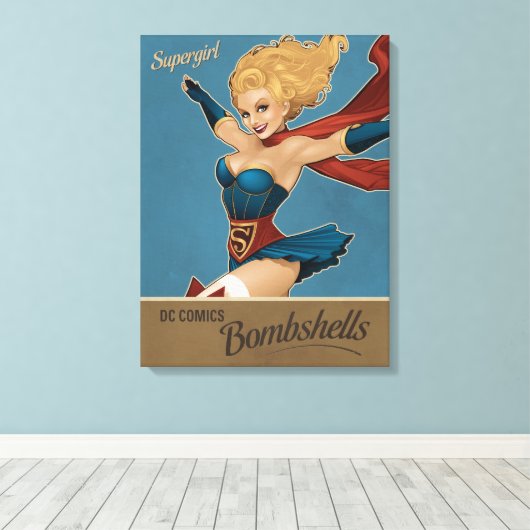 Supergirl Bombshell Leinwanddruck (Insitu (Holzboden))