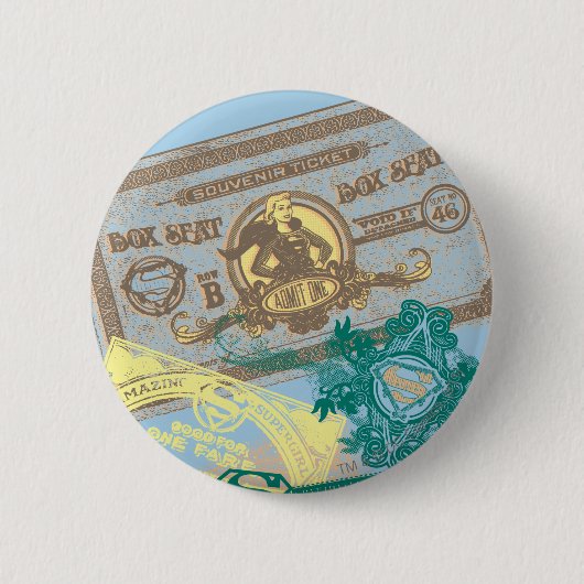 Supergirl Box Seat Blue Button (Vorderseite)