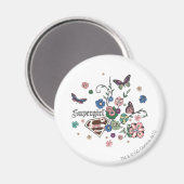 Supergirl Butterflies Magnet (Vorderseite/Rückseite)