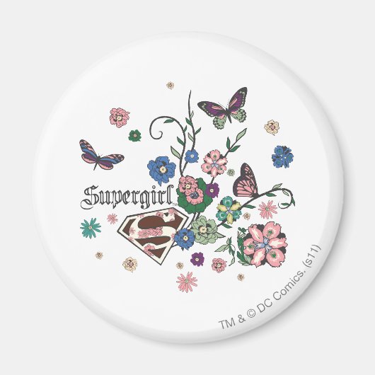 Supergirl Butterflies Magnet (Vorne)