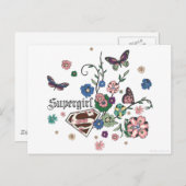 Supergirl Butterflies Postkarte (Vorne/Hinten)