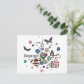Supergirl Butterflies Postkarte (Stehend Vorderseite)