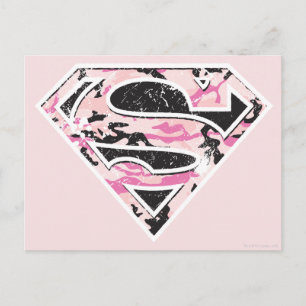 Supergirl Camouflage Logo Postkarte