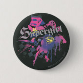 Supergirl Checkered Spritzer Button (Vorderseite)