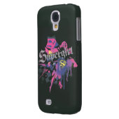 Supergirl Checkered Spritzer Case-Mate Samsung Galaxy Hülle (Rückseite Links)