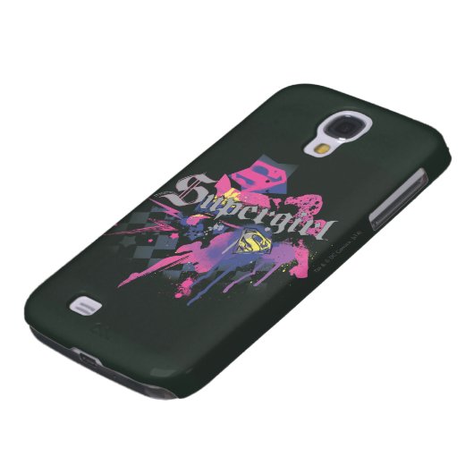 Supergirl Checkered Spritzer Case-Mate Samsung Galaxy Hülle (unten)
