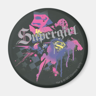 Supergirl Checkered Spritzer Magnet