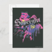 Supergirl Checkered Spritzer Postkarte (Vorne/Hinten)