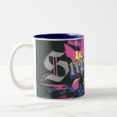 Supergirl Checkered Spritzer Zweifarbige Tasse (Links)