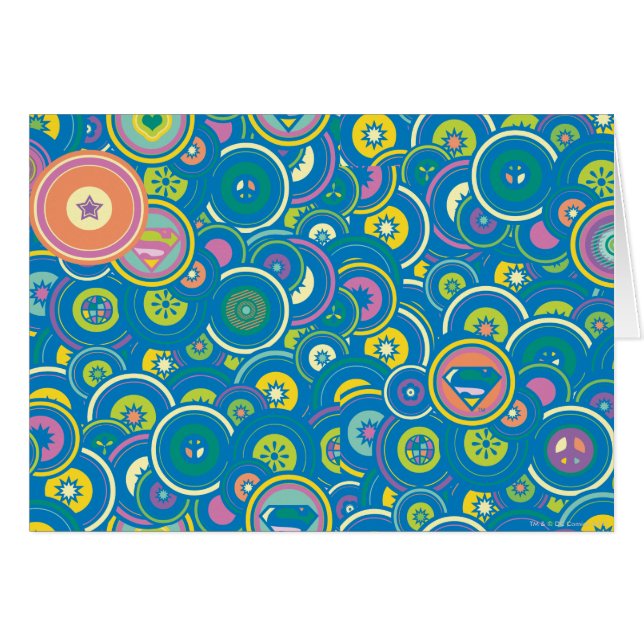 Supergirl Circle Blue Muster (Vorderseite (Horizontal))